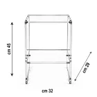 Tavolino da Salotto con 1 Ripiano in Plexiglass Trasparente Made in Italy - Mulan Viadurini