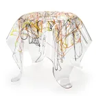 Tavolino da Salotto con Piano e Base in Plexiglass Made in Italy - Brento Viadurini