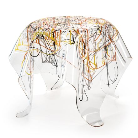 Tavolino da Salotto con Piano e Base in Plexiglass Made in Italy - Brento Viadurini