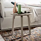 Tavolino da Salotto con Piano Rotondo in MDF laccato Made in Italy, Pregiato - Tobiko Viadurini