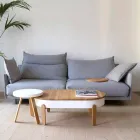 Tavolino da Salotto di Design in Legno Massello e Metallo Laccato - Salerno Viadurini
