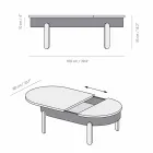 Tavolino da Salotto di Design in Legno Massello e Metallo Laccato - Salerno Viadurini