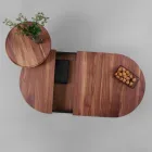 Tavolino da Salotto di Design in Legno Massello e Metallo Laccato - Salerno Viadurini
