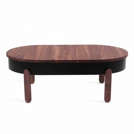 Tavolino da Salotto di Design in Legno Massello e Metallo Laccato - Salerno Viadurini