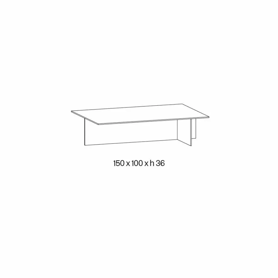 Tavolino da Salotto di Design Vetro Extrachiaro Decorato Made in Italy – Sestola Viadurini