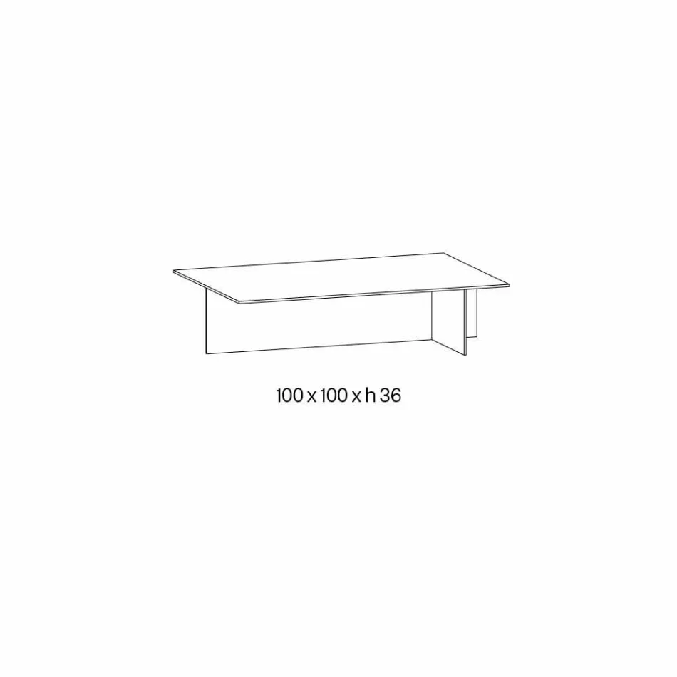 Tavolino da Salotto di Design Vetro Extrachiaro Decorato Made in Italy – Sestola Viadurini