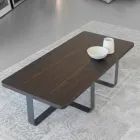Tavolino da Salotto di Lusso in Metallo Colorato e Piano in Legno - Anacleto Viadurini