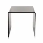 Tavolino da salotto fumé moderno 40x40cm Terry Small, made in Italy Viadurini