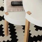 Tavolino da salotto in faggio con piano in polipropilene bianco Pineto Viadurini