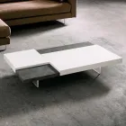 Tavolino da Salotto in Fenix con Piedini Trasparenti Made in Italy - Justin Viadurini