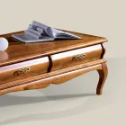 Tavolino da Salotto in Legno di Noce con Cassetto Made in Italy - Hastings Viadurini