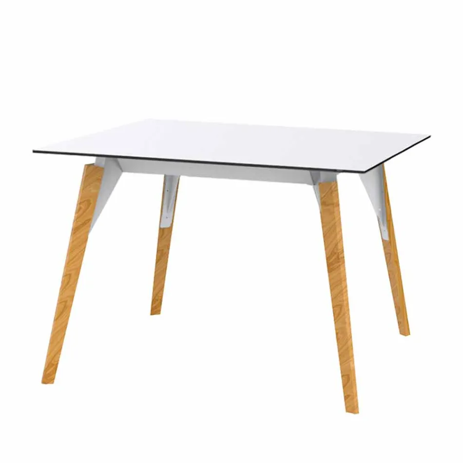 Tavolino da Salotto in Legno e Hpl Vari Colori 2 Misure - Faz Wood by Vondom Viadurini