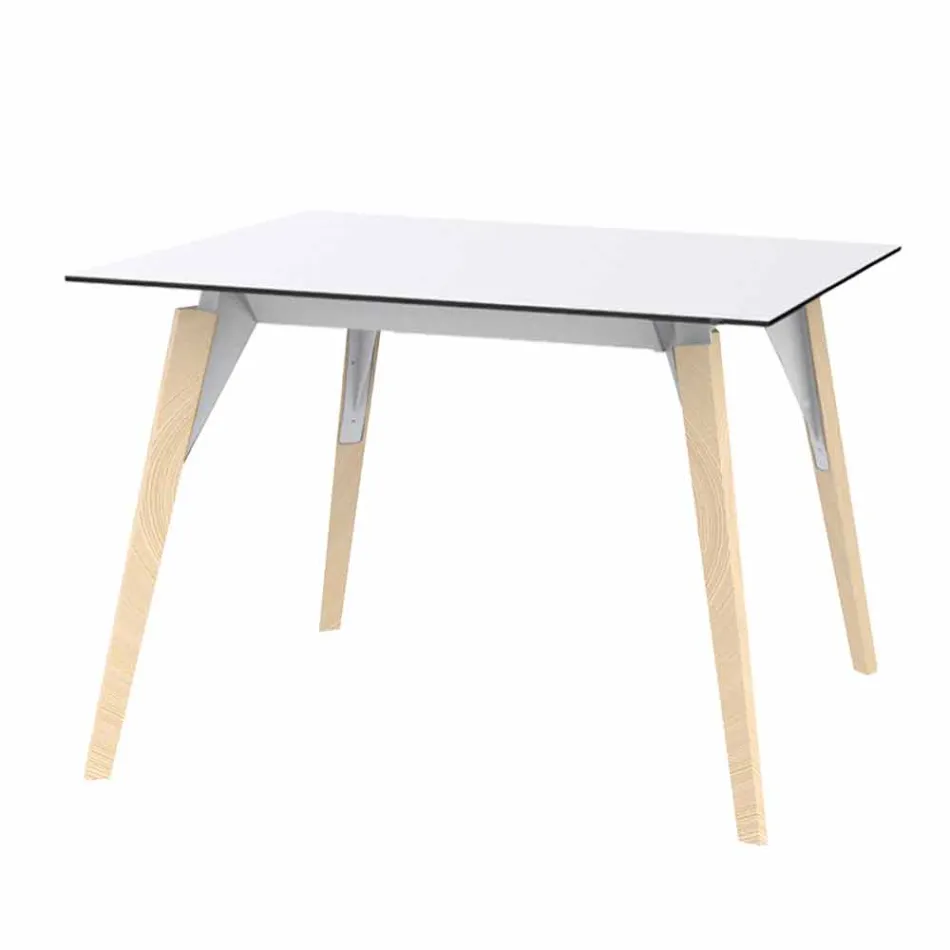 Tavolino da Salotto in Legno e Hpl Vari Colori 2 Misure - Faz Wood by Vondom Viadurini