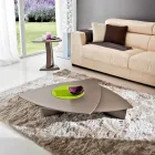 Tavolino da Salotto in Mdf Laccato con Piano Girevole Made in Italy - Lisa Viadurini