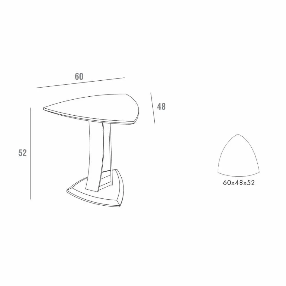 Tavolino da Salotto in Mdf Laccato Realizzato in Italia, Alta Qualità - Lisa Viadurini