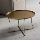 Tavolino da Salotto in Metallo con Vassoio Contenitore Made in Italy - Numbo Viadurini