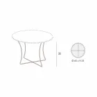 Tavolino da Salotto in Metallo con Vassoio Contenitore Made in Italy - Numbo Viadurini