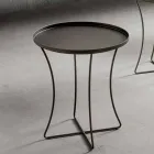 Tavolino da Salotto in Metallo con Vassoio Contenitore Made in Italy - Numbo Viadurini