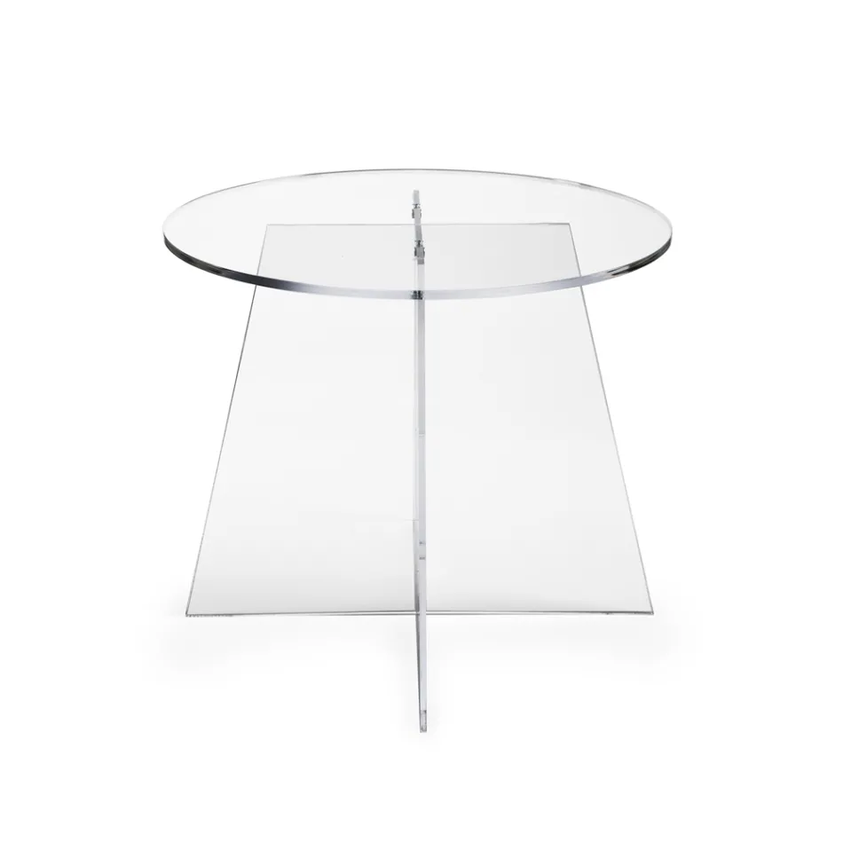 Tavolino da Salotto in Plexiglass di Diverse Finiture Made in Italy - Aurora Viadurini