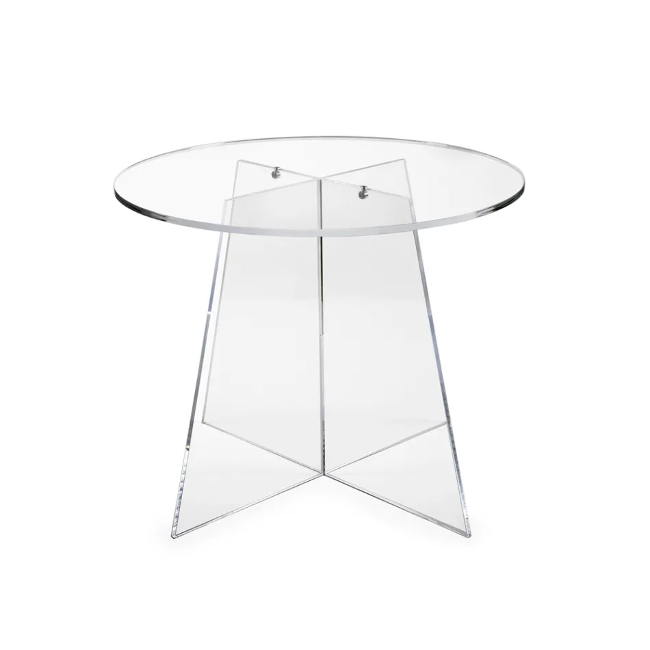 Tavolino da Salotto in Plexiglass di Diverse Finiture Made in Italy - Aurora Viadurini
