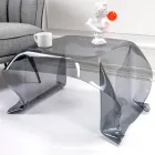 Tavolino da Salotto in Plexiglass Drappeggiato a Mano Made in Italy - Pippo Viadurini