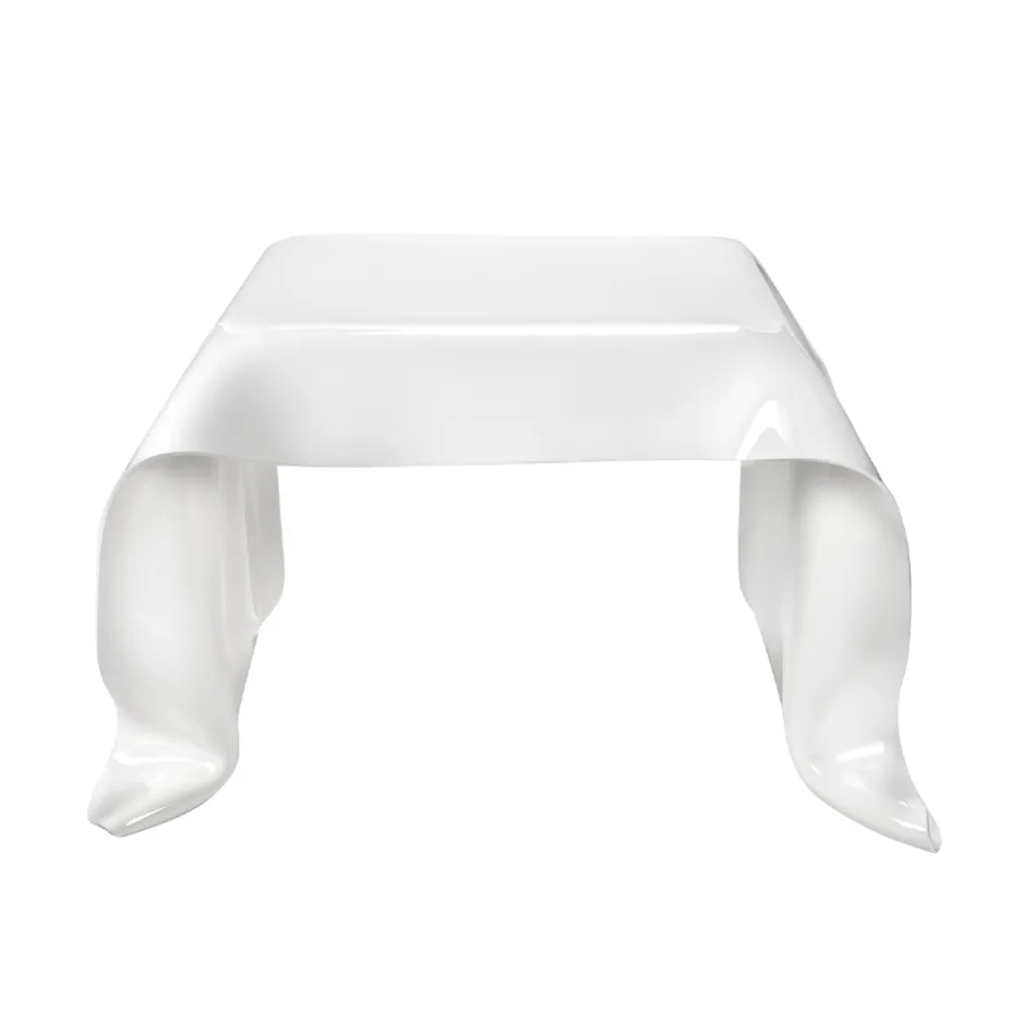 Tavolino da Salotto in Plexiglass Drappeggiato a Mano Made in Italy - Pippo Viadurini
