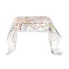 Tavolino da Salotto in Plexiglass Drappeggiato a Mano Made in Italy - Pippo Viadurini