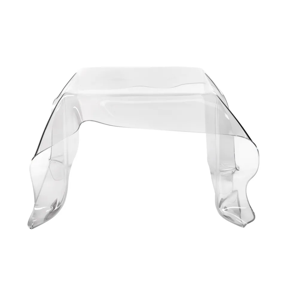 Tavolino da Salotto in Plexiglass Drappeggiato a Mano Made in Italy - Pippo Viadurini