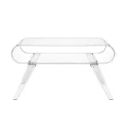 Tavolino da Salotto in Plexiglass Trasparente o con Legno di Design - Gesso Viadurini
