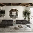 Tavolino da Salotto in Vetro con 3 Top Sagomati Colorati - Dapy Viadurini