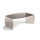 Tavolino da Salotto in Vetro Curvato Effetto Martellato Made in Italy - Francesca Viadurini