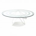 Tavolino da Salotto in Vetro e Ferro Bianco o Ardesia Made in Italy – Olfeo