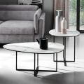 Tavolino da Salotto in Vetro Laminato e Metallo Made in Italy - Sedona