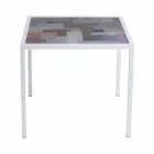 Tavolino da salotto moderno 50x50cm in metallo Nina, made in Italy Viadurini