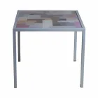 Tavolino da salotto moderno 50x50cm in metallo Nina, made in Italy Viadurini