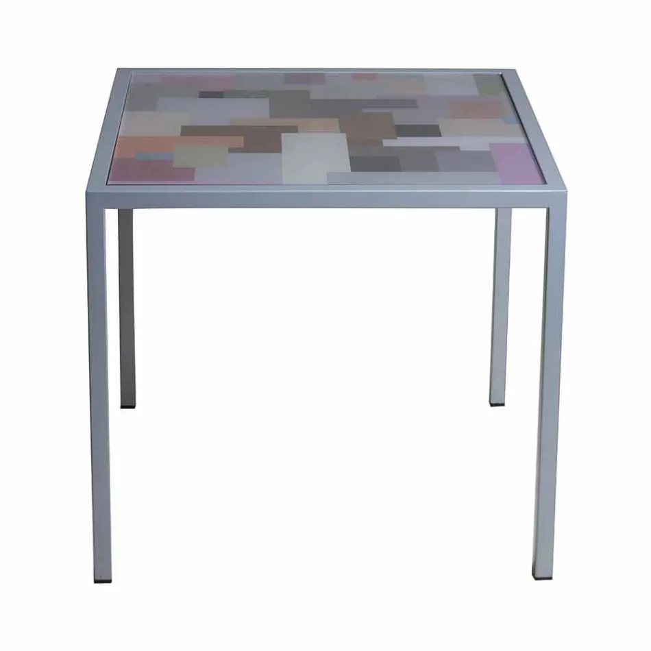Tavolino da salotto moderno 50x50cm in metallo Nina, made in Italy Viadurini
