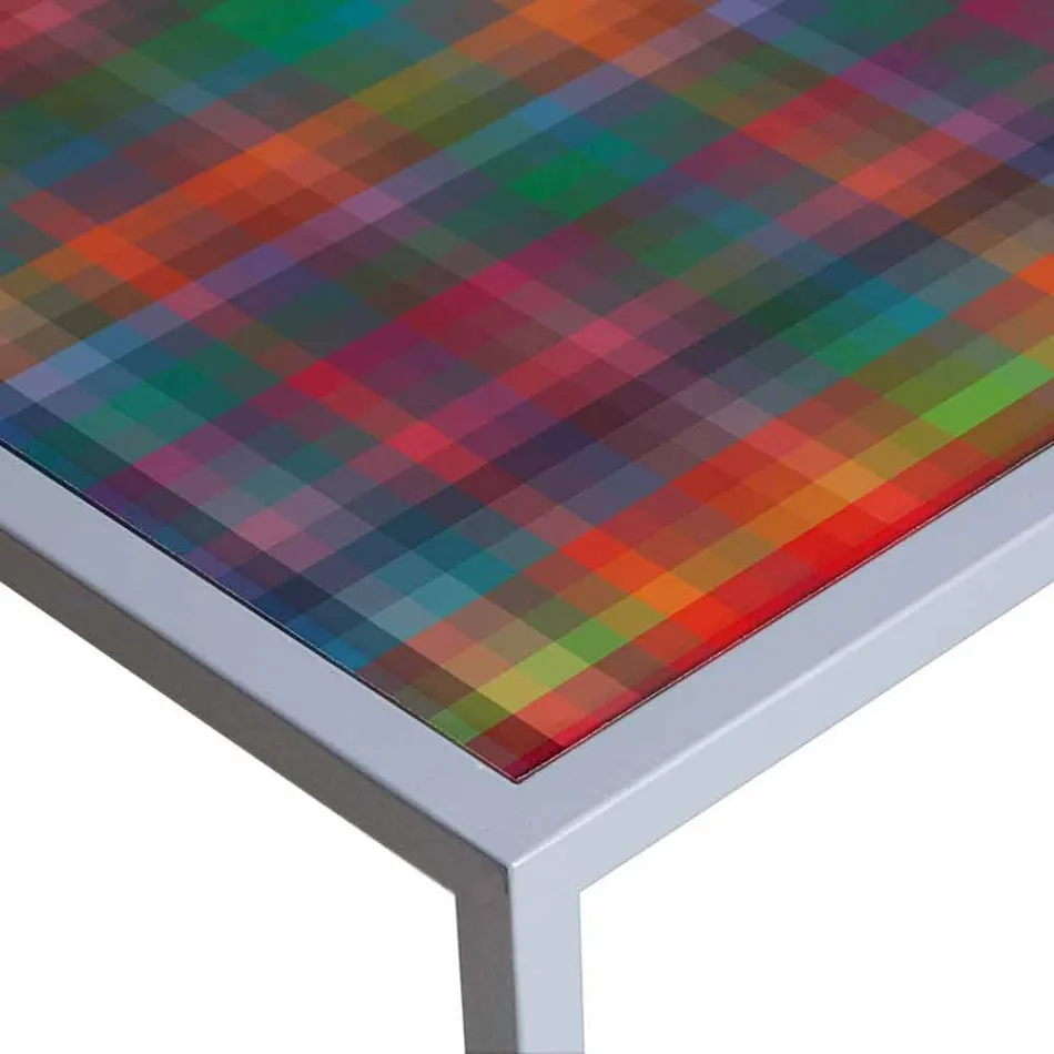 Tavolino da salotto moderno 50x50cm in metallo Nina, made in Italy Viadurini