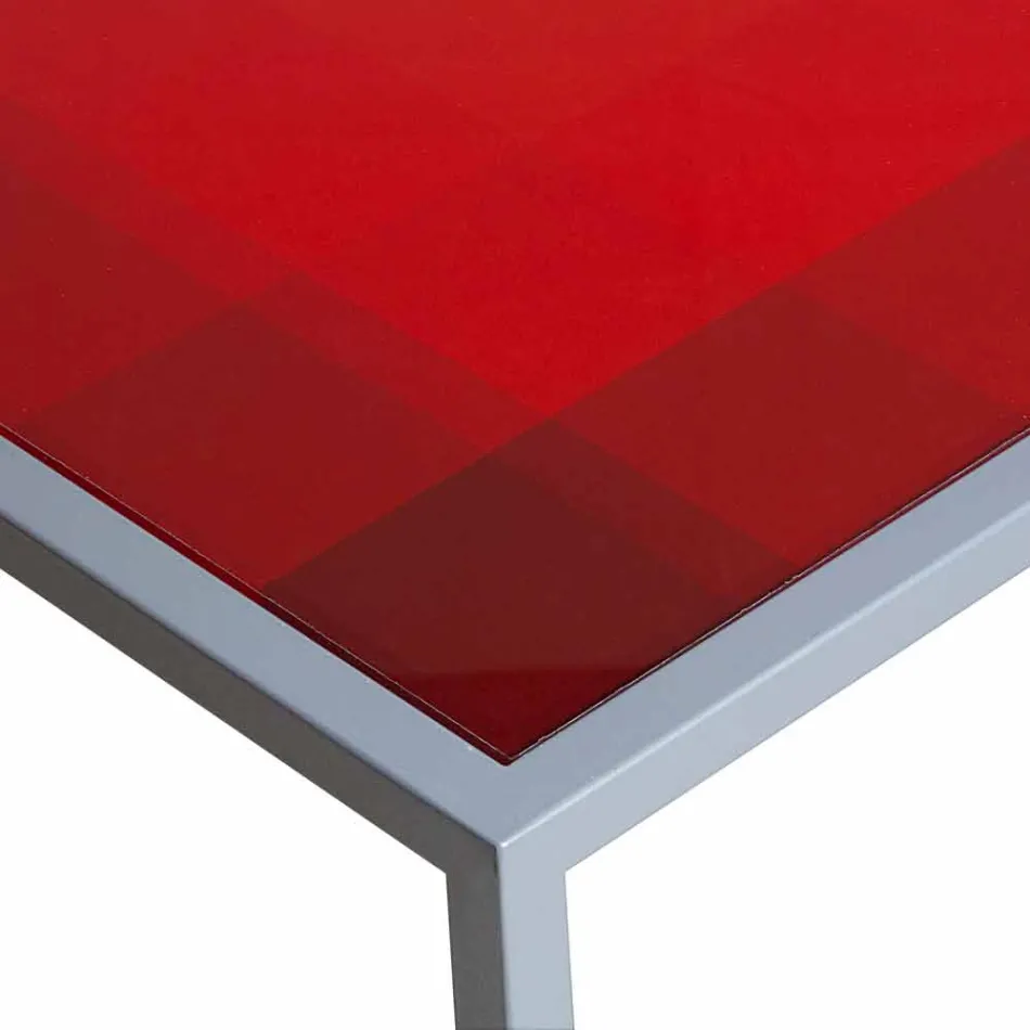 Tavolino da salotto moderno 50x50cm in metallo Nina, made in Italy Viadurini