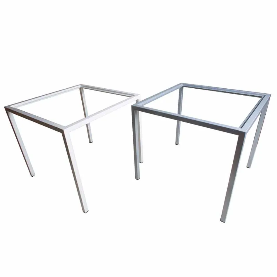 Tavolino da salotto moderno 50x50cm in metallo Nina, made in Italy Viadurini