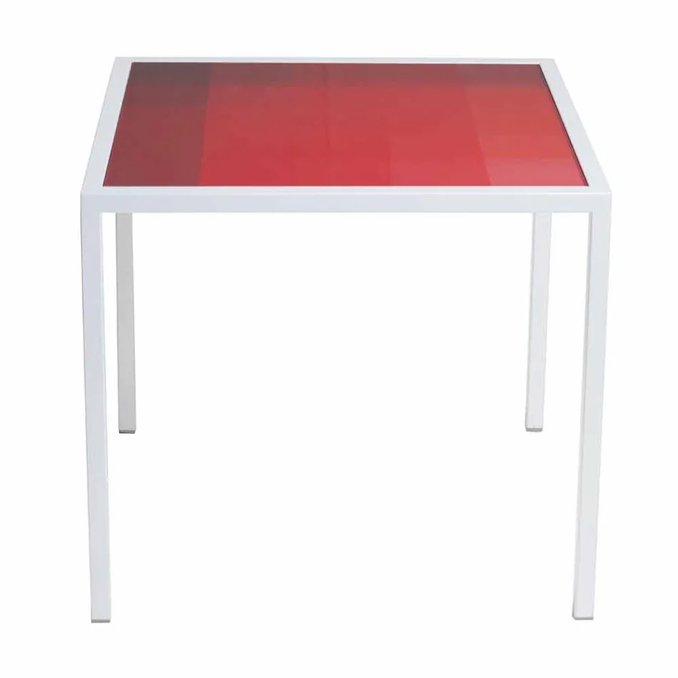 Tavolino da salotto moderno 50x50cm in metallo Nina, made in Italy Viadurini