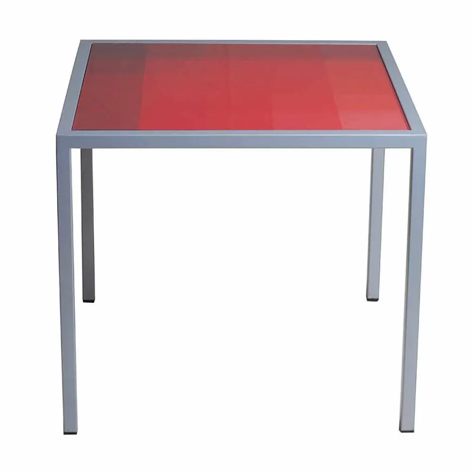 Tavolino da salotto moderno 50x50cm in metallo Nina, made in Italy Viadurini