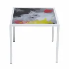 Tavolino da salotto moderno 50x50cm in metallo Nina, made in Italy Viadurini