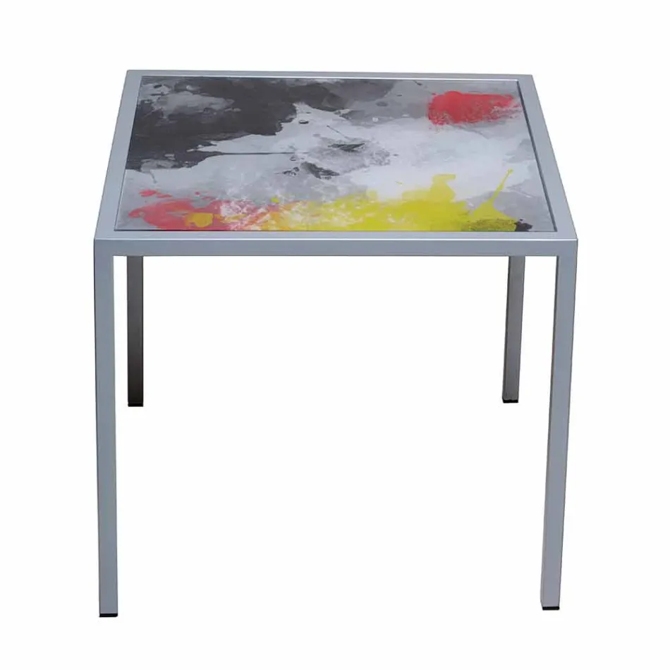 Tavolino da salotto moderno 50x50cm in metallo Nina, made in Italy Viadurini