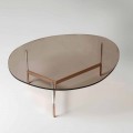 Tavolino da Salotto Moderno con Piano in Vetro Made in Italy - Cinci