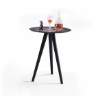 Tavolino da Salotto Moderno con Piano Rotondo in Gres Made in Italy - Stoccarda Viadurini