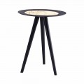 Tavolino da Salotto Moderno con Piano Rotondo in Gres Made in Italy - Stoccarda