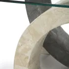 Tavolino da salotto moderno in pietra e vetro - Austin  Viadurini