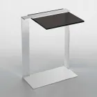 Tavolino da Salotto Moderno Metallo e Vetro Fumè o Chiaro Made in Italy – Teilor Viadurini