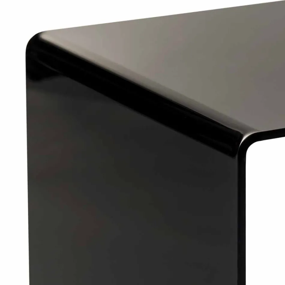 Tavolino da salotto nero moderno 40x40cm Terry Small, made in Italy Viadurini