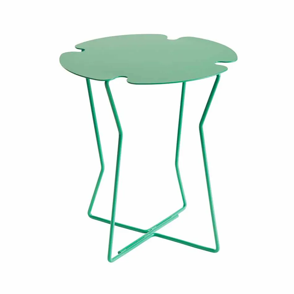 Tavolino da Salotto per Esterno in Metallo Colorato di Design Moderno - Kathrin Viadurini